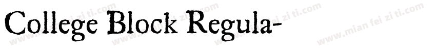 College Block Regula字体转换